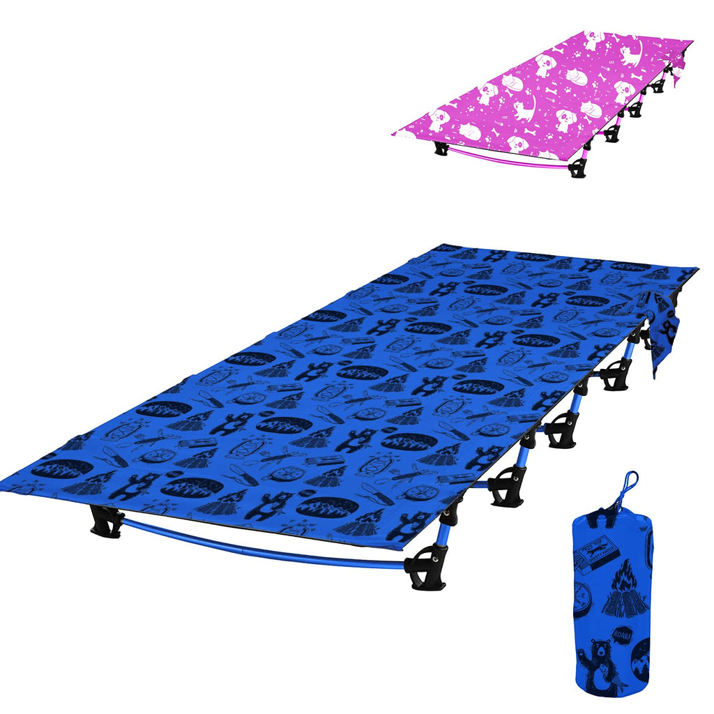 Blue Portable Folding Kids Camping Cot W374