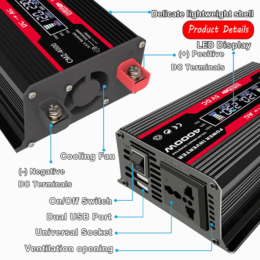 12V Off-Grid Solar Panel Kit with Inverter & Charge Controller O544