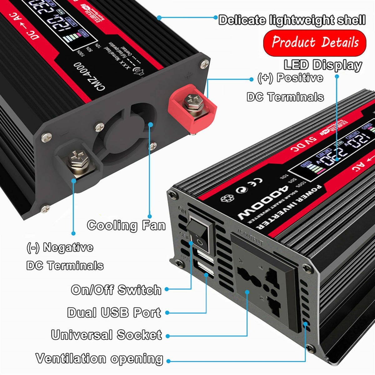 12V Off-Grid Solar Panel Kit with Inverter & Charge Controller O544