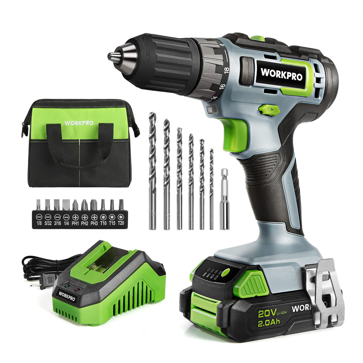 20V Cordless Drill Driver Kit U831907