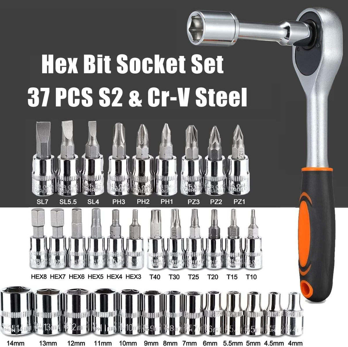 1/4 in. Drive Ratchet Socket Wrench Set Q170904