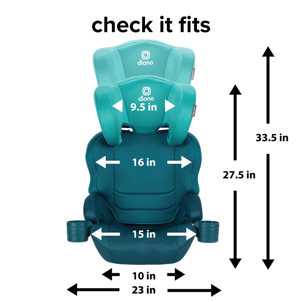 High Back Booster Car Seat with Rigid Latch, Blue D20541