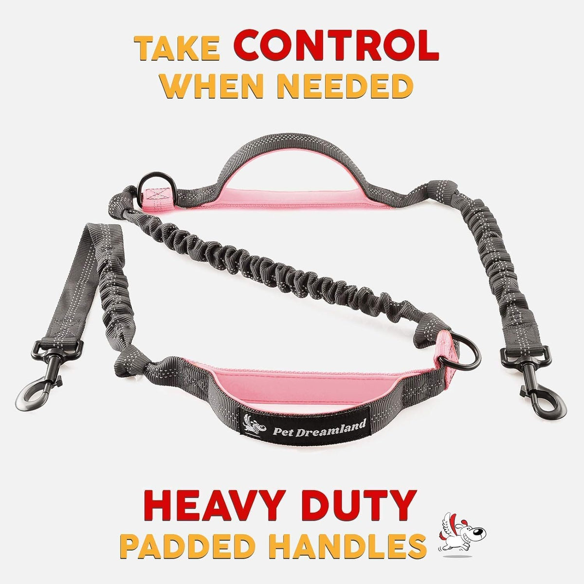 Hands Free Dog Leash for Large Dogs with Poop Bag Dispenser F678408
