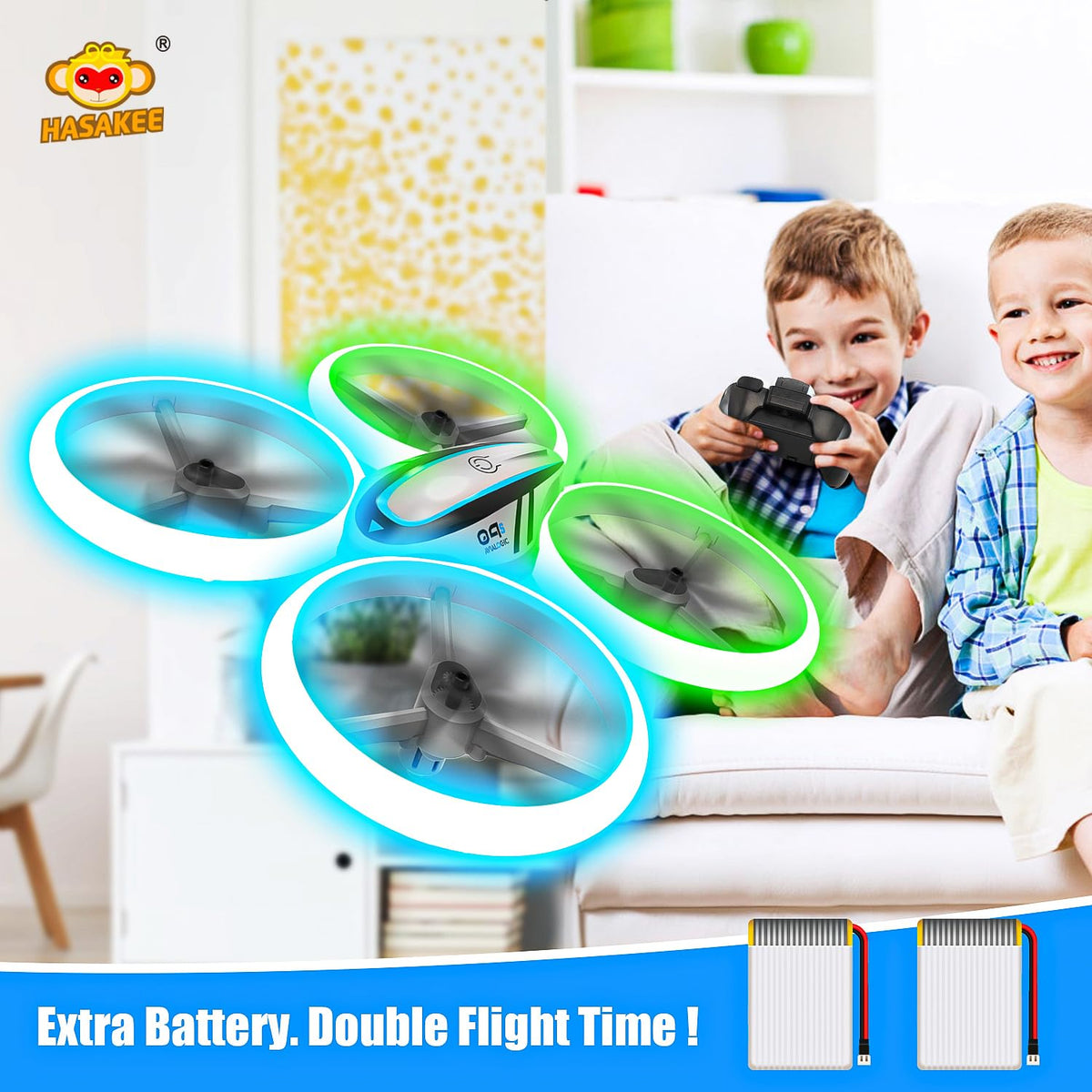 RC Drone with Altitude Hold and Headless Mode, 2 Batteries and Remote Control S323260