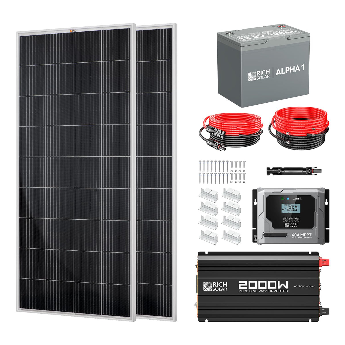 400 Watt Complete Solar Kit E380827