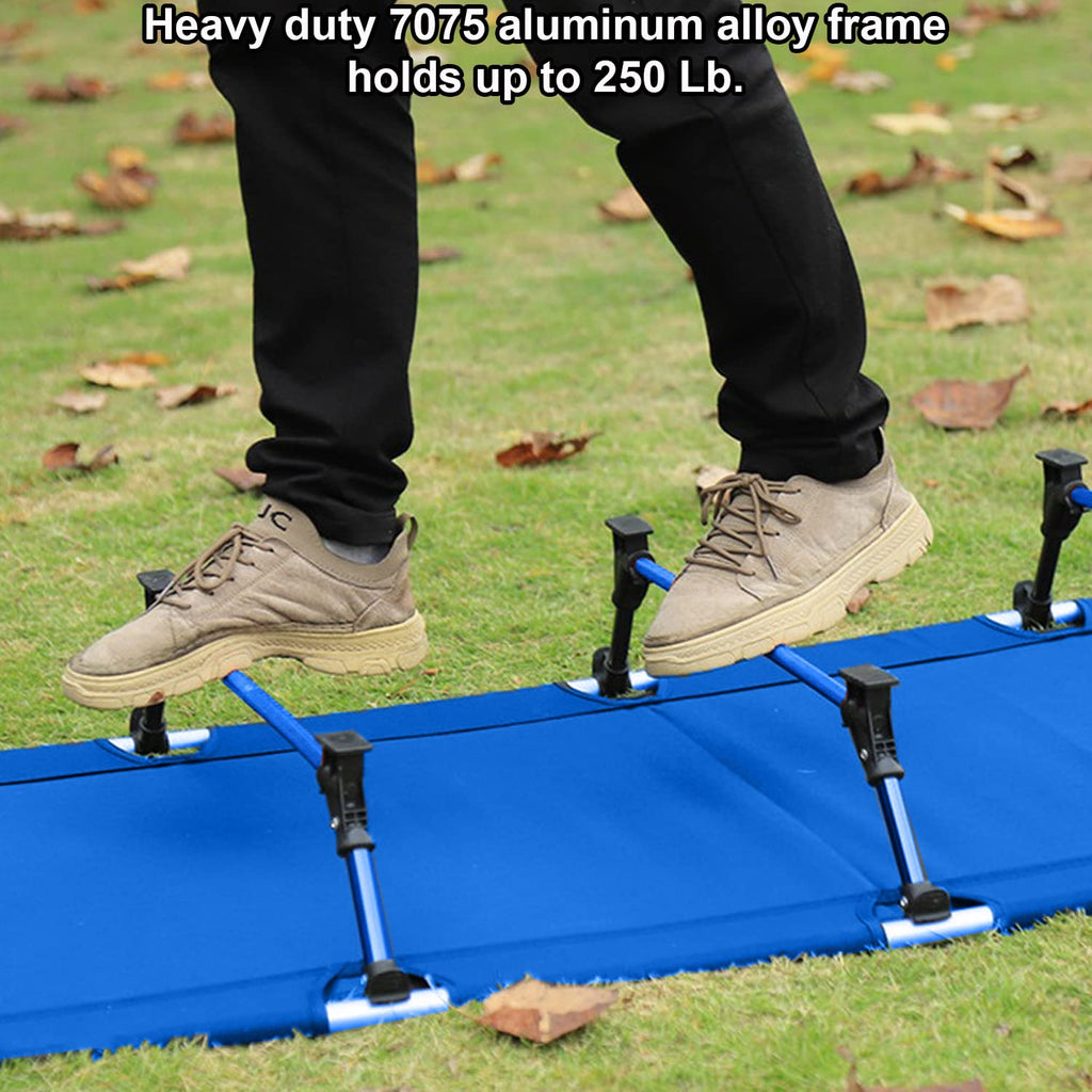 Blue Portable Folding Kids Camping Cot W374