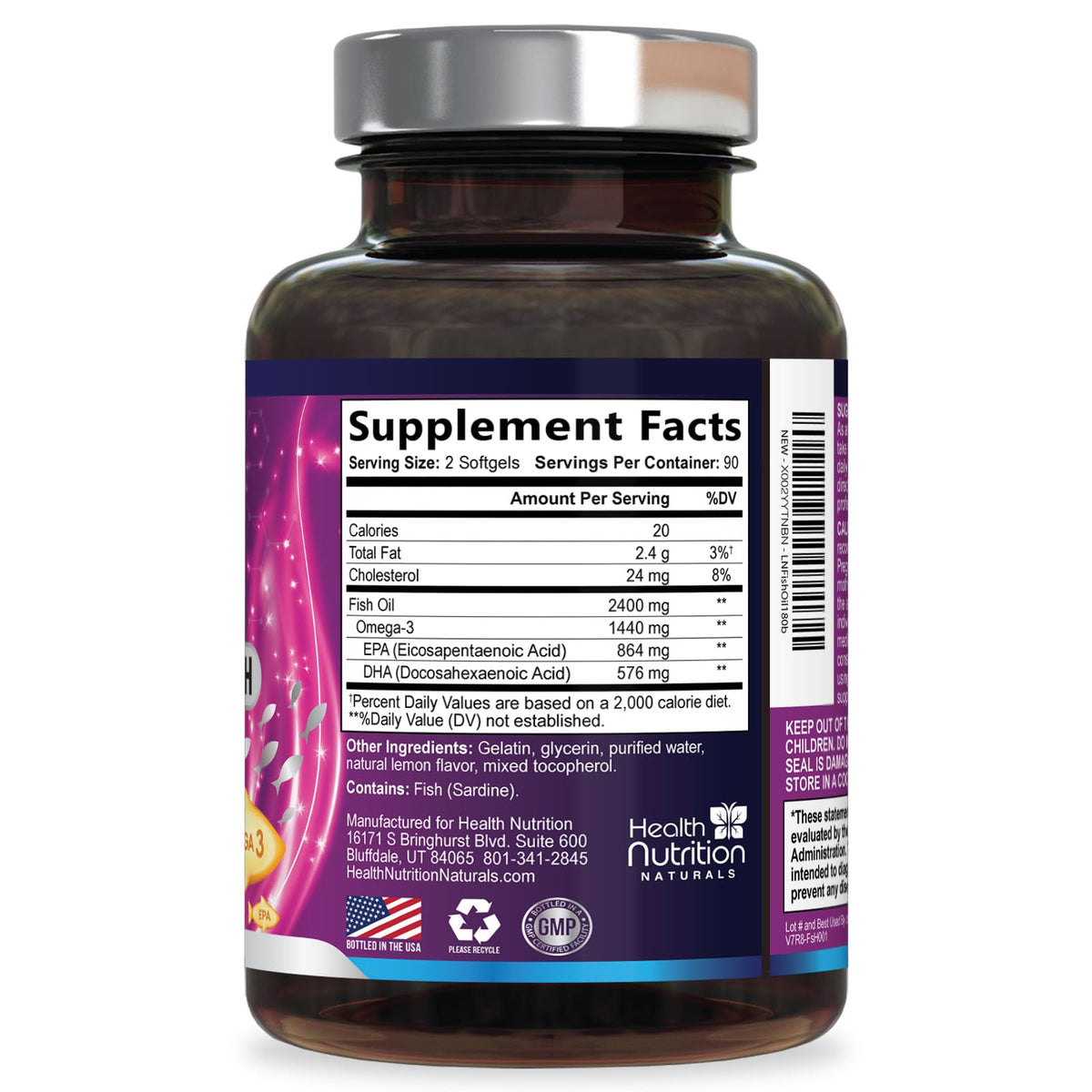 Omega 3 Fish Oil 2400mg Softgels R876356