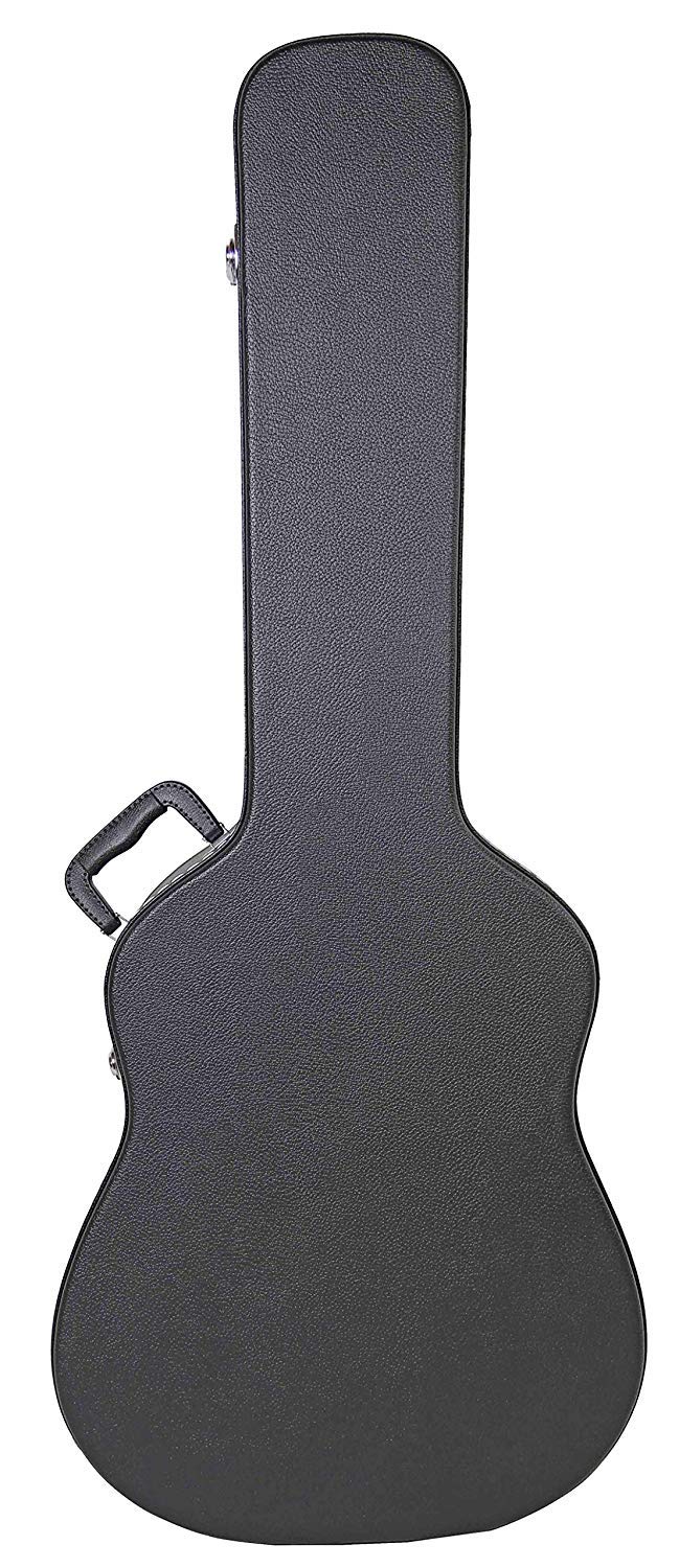 Black Acoustic Guitar Hardshell Case with Accessory Compartment C666073