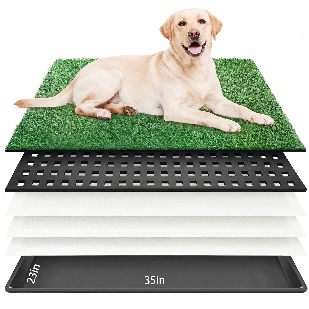35"x23" Large Dog Grass Pad with Tray D431