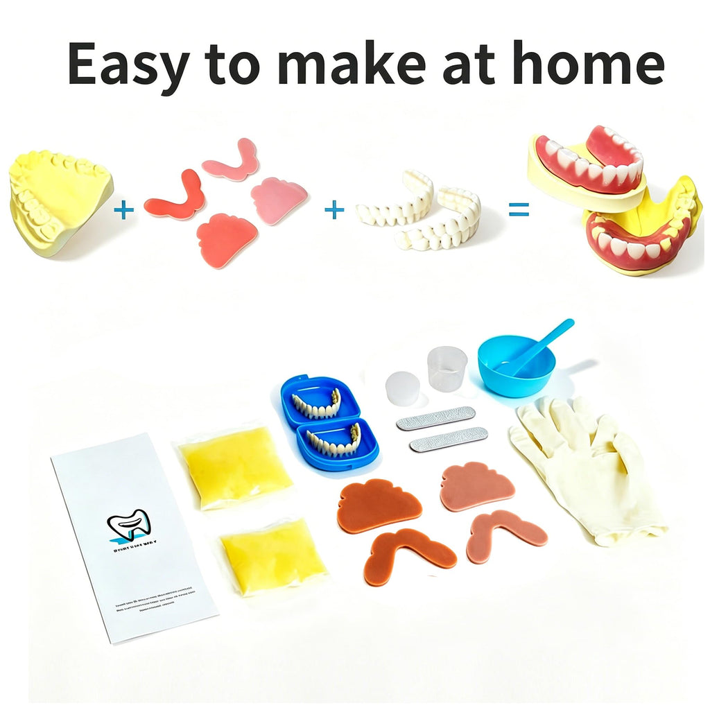 Moldable Temporary False Teeth 2 Sets 28 Pcs F2370