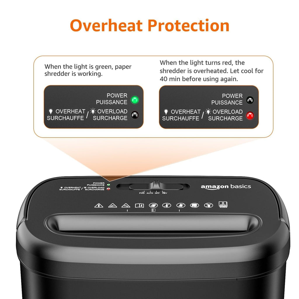 8-Sheet Cross Cut Paper and Credit Card Shredder R370