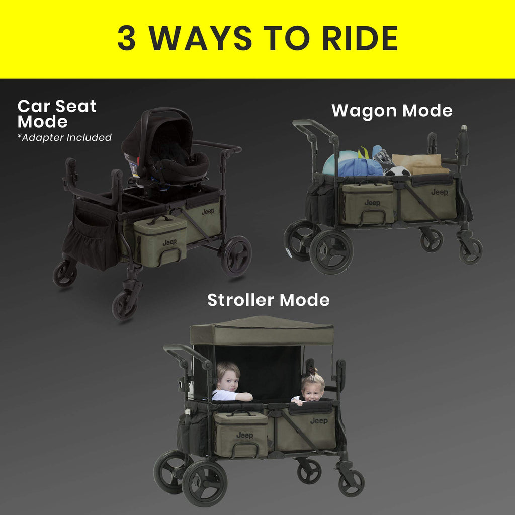 Black/Green Stroller Wagon with Cooler Bag R3012