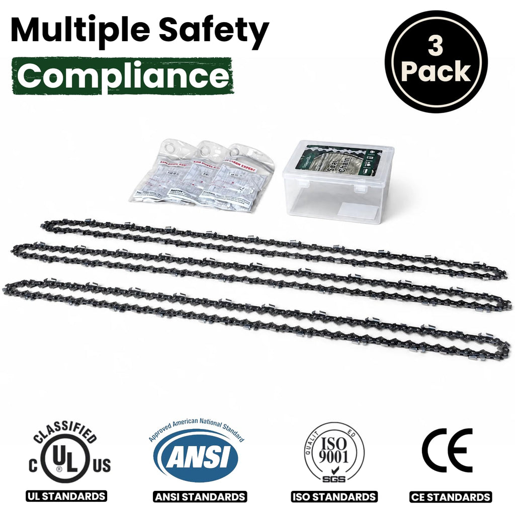 24 Inch Chainsaw Chain 3/8 Pitch .050" Gauge 84 Drive Links Full Chisel W2927