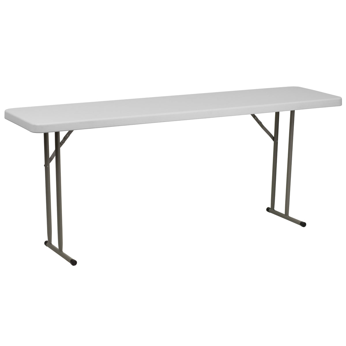 6-Foot Rectangle Granite White Plastic Folding Training Table B6319