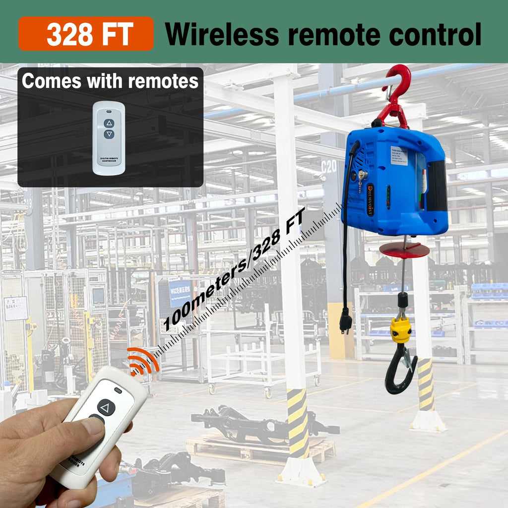 1500lb Portable Electric Hoist Winch W2009