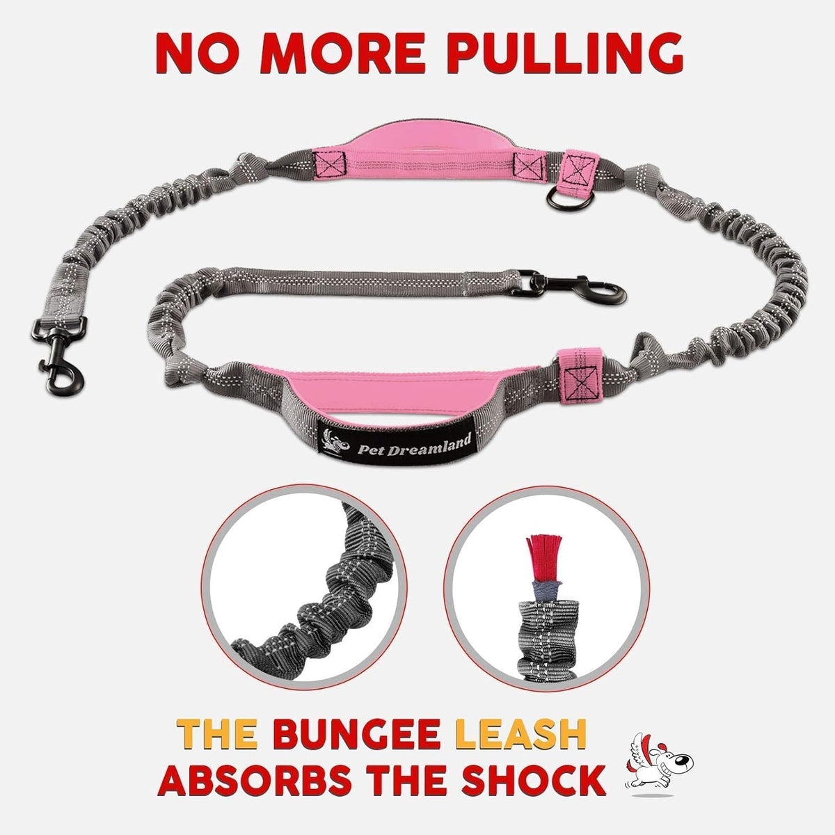 Hands Free Dog Leash for Large Dogs with Poop Bag Dispenser F678408