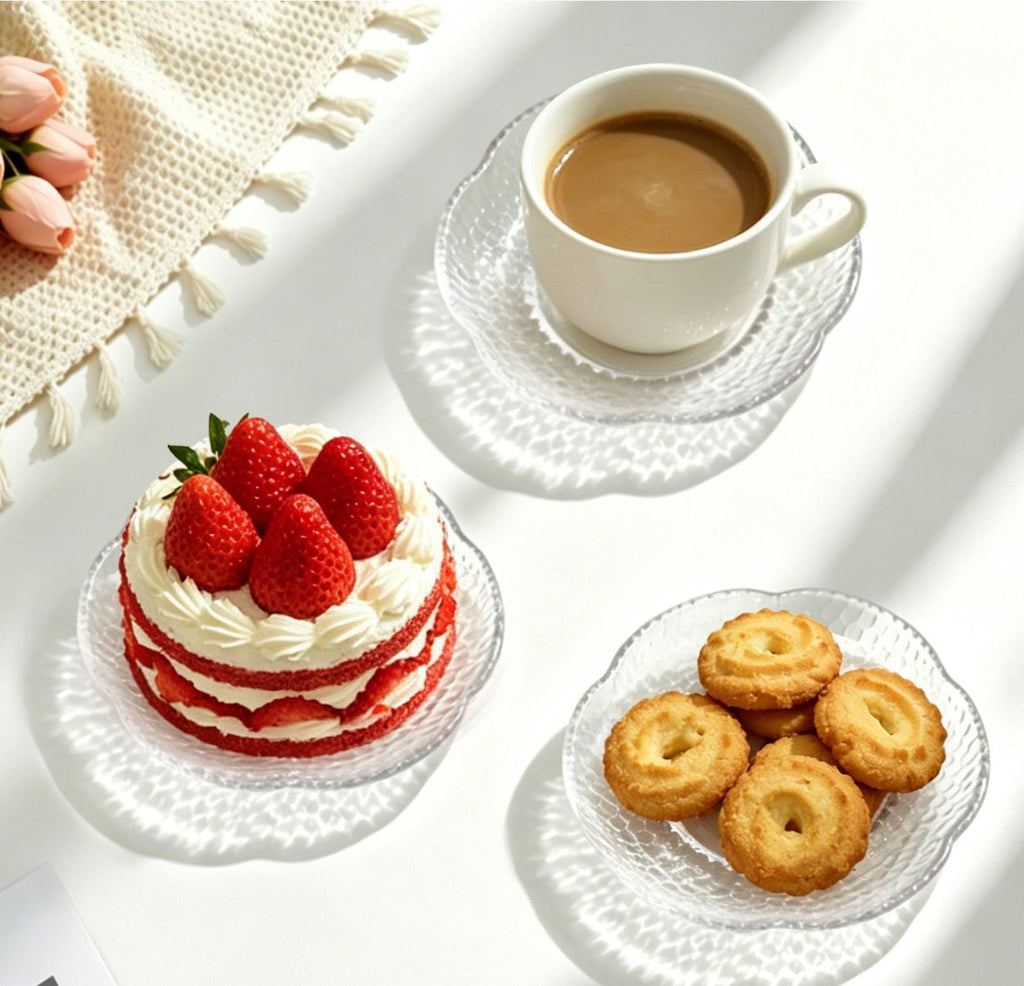 12 Pack 4.7 Inch Clear Glass Dessert Plates B984