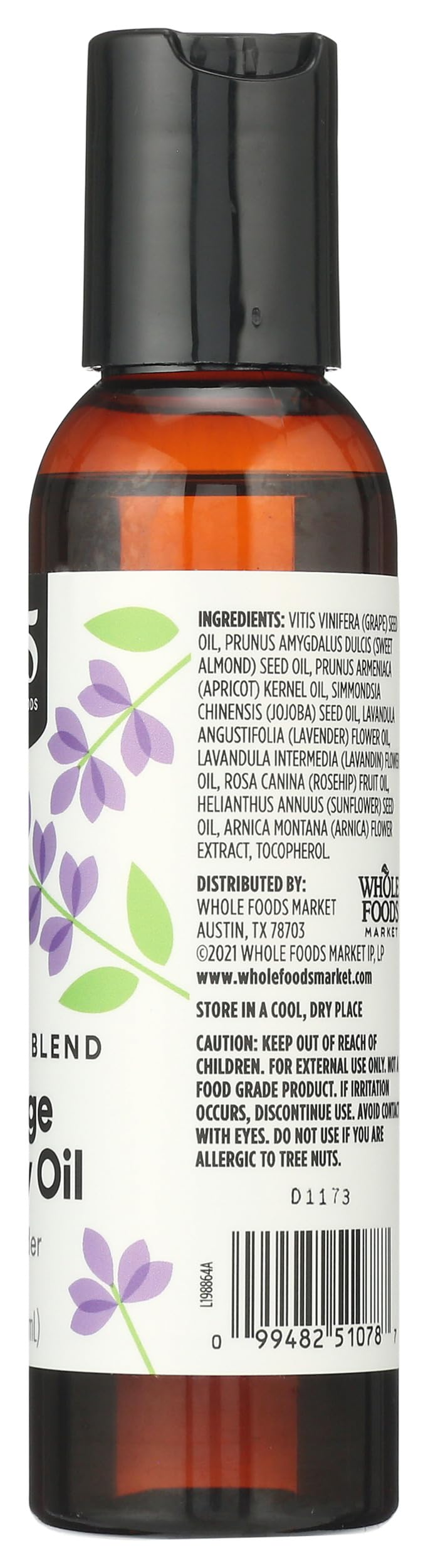 Massage & Body Oil with Lavender, 4 Fl Oz O2427
