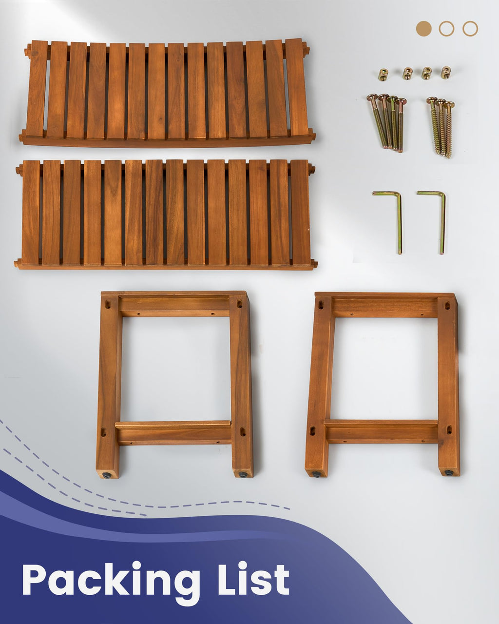 32" Solid Wood Teak Shower Bench G792