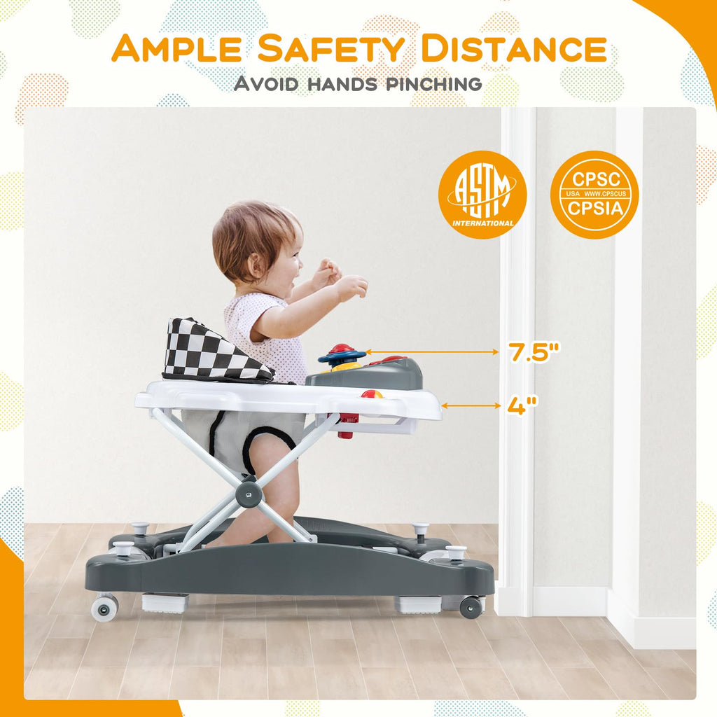 Foldable Adjustable Baby Walker with Wheels V667