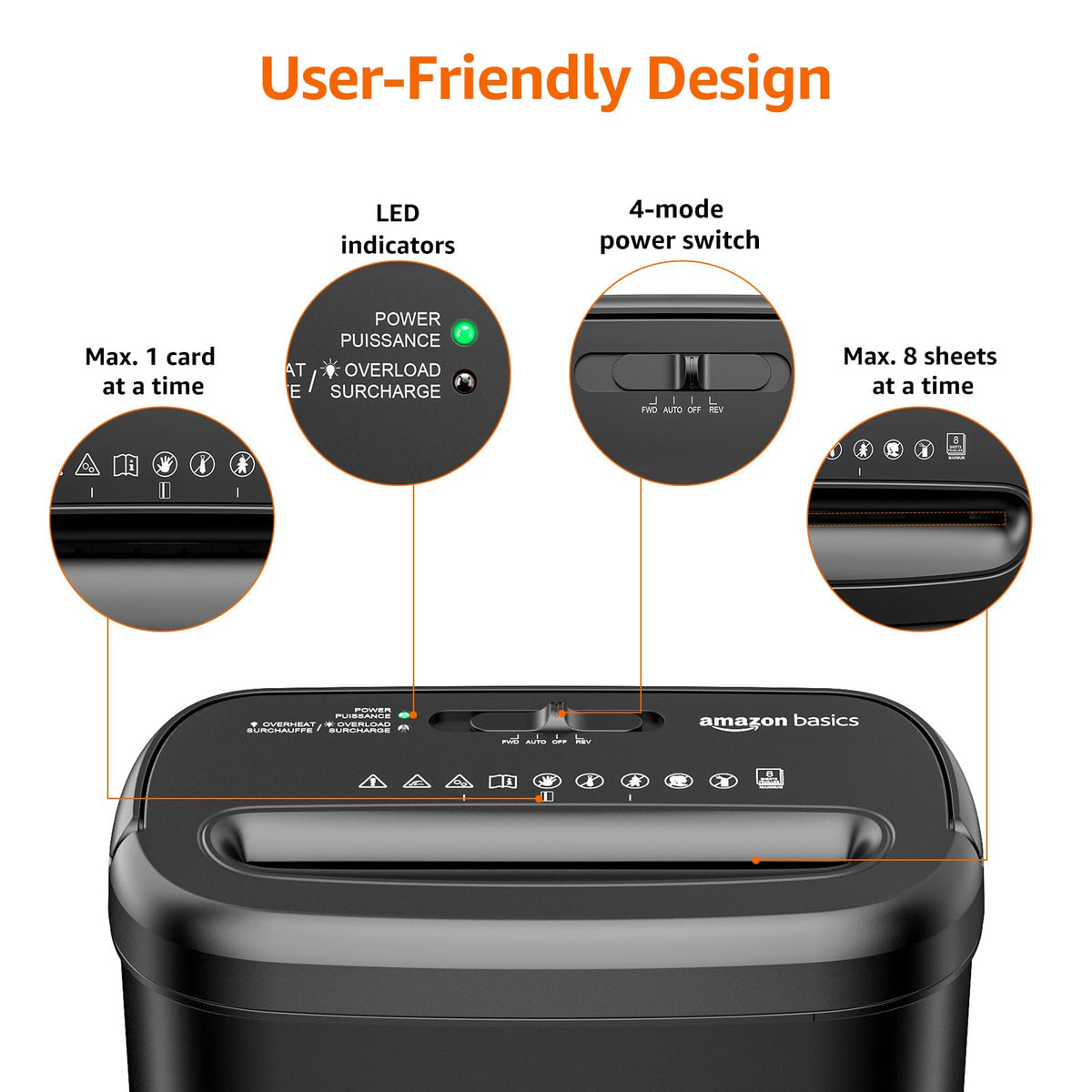 8-Sheet Cross Cut Paper and Credit Card Shredder R370