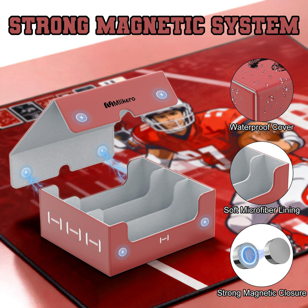 Football Card Storage Box with Magnetic Closure S1967