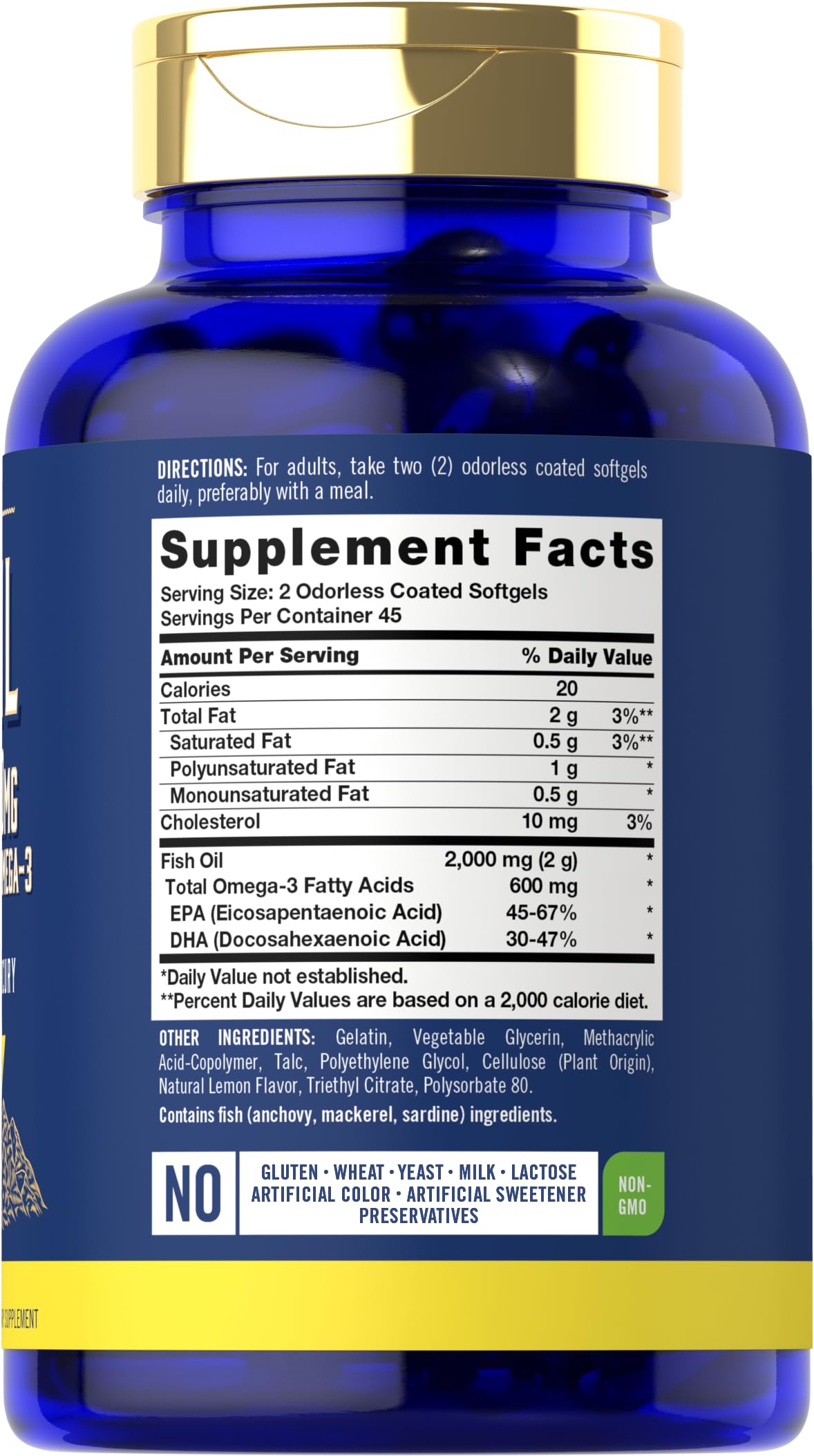 Fish Oil 2000mg Omega 3 Supplement U52999