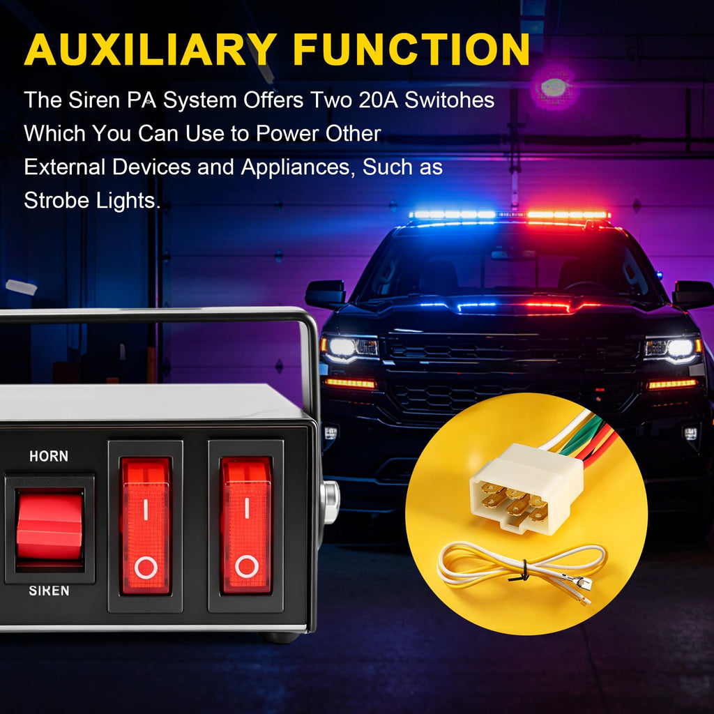 Police Siren PA System with Handheld Mic R65819