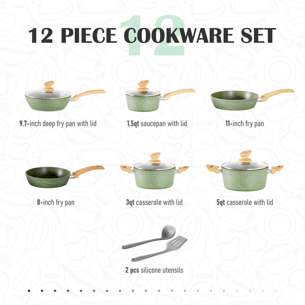 12 Pcs Non Stick Cookware Set G178500