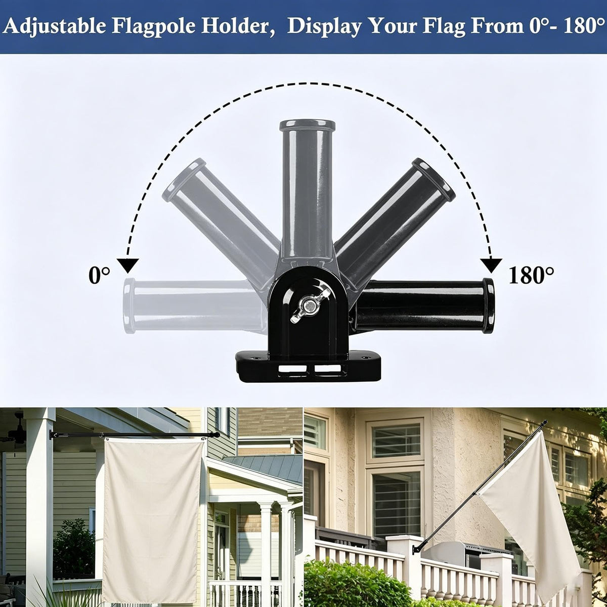 Flag Pole Holder Aluminum Alloy Bracket C591807