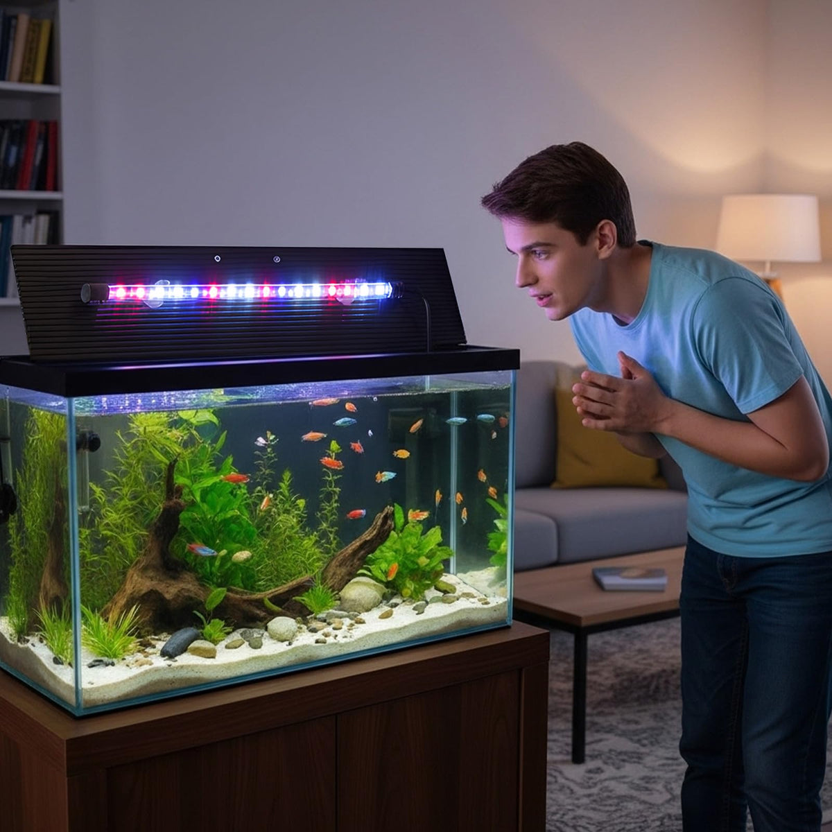 Aquarium Lid with LED Light 29 x 11.38 x 0.12 Inch N1898