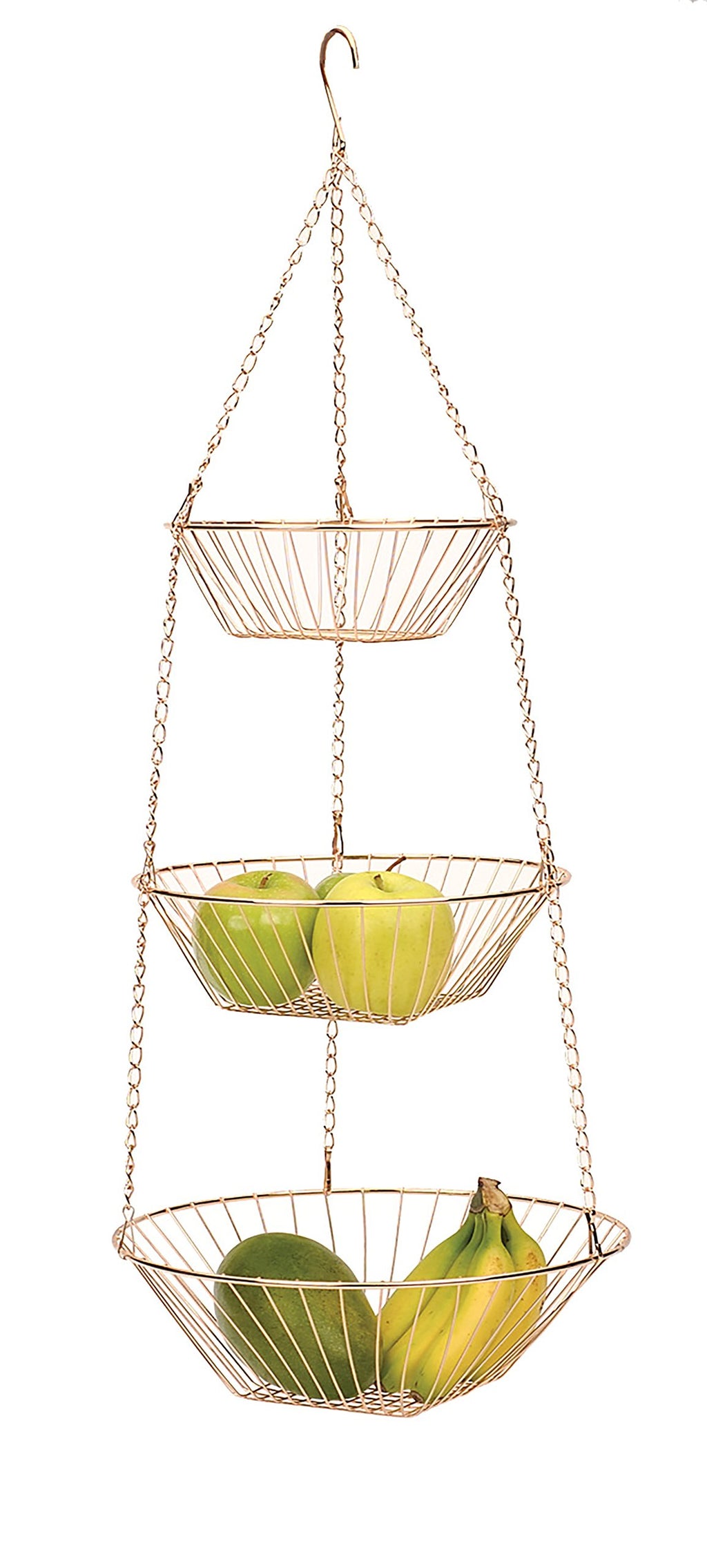3-Tier Copper Wire Hanging Baskets X42562