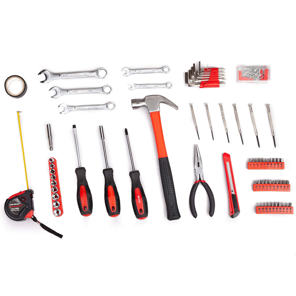 148-Piece Household Tool Set with Plastic Toolbox H536