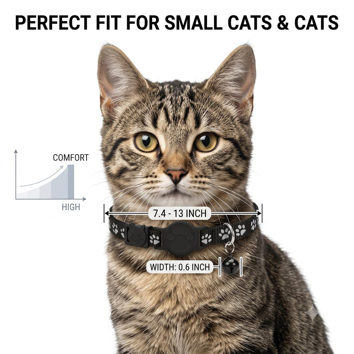 Waterproof QR Code GPS Cat Collar H4066