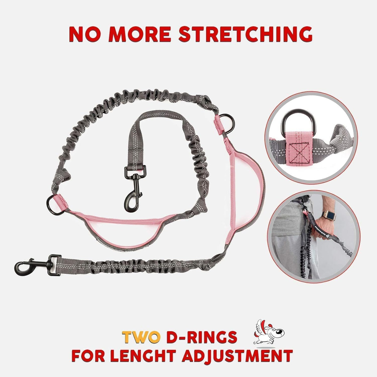 Hands Free Dog Leash for Large Dogs with Poop Bag Dispenser F678408