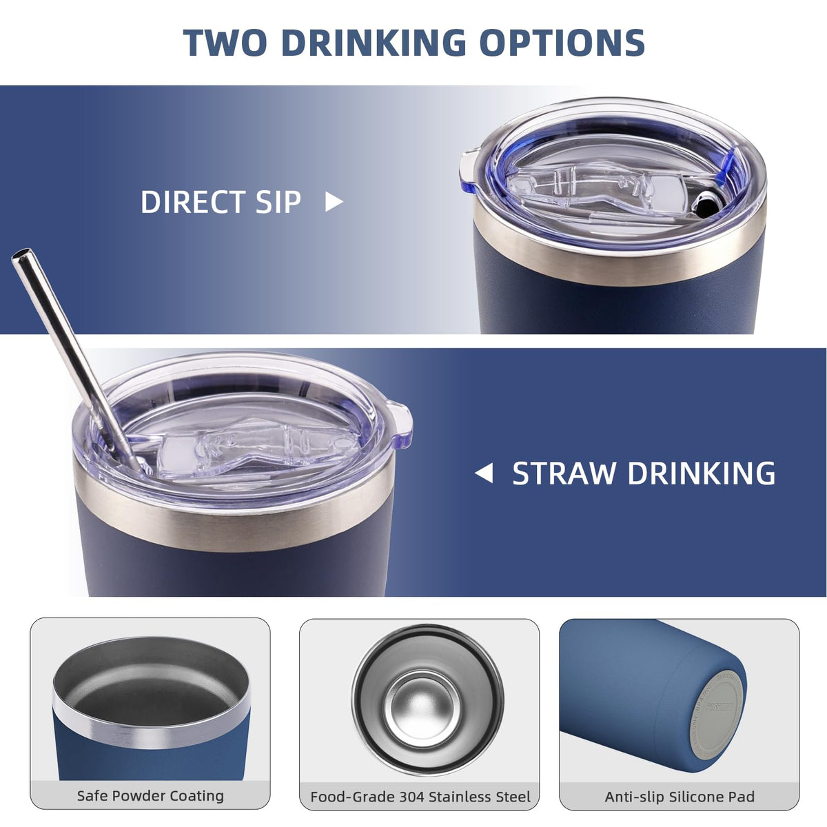 20oz Stainless Steel Travel Coffee Tumbler W5806