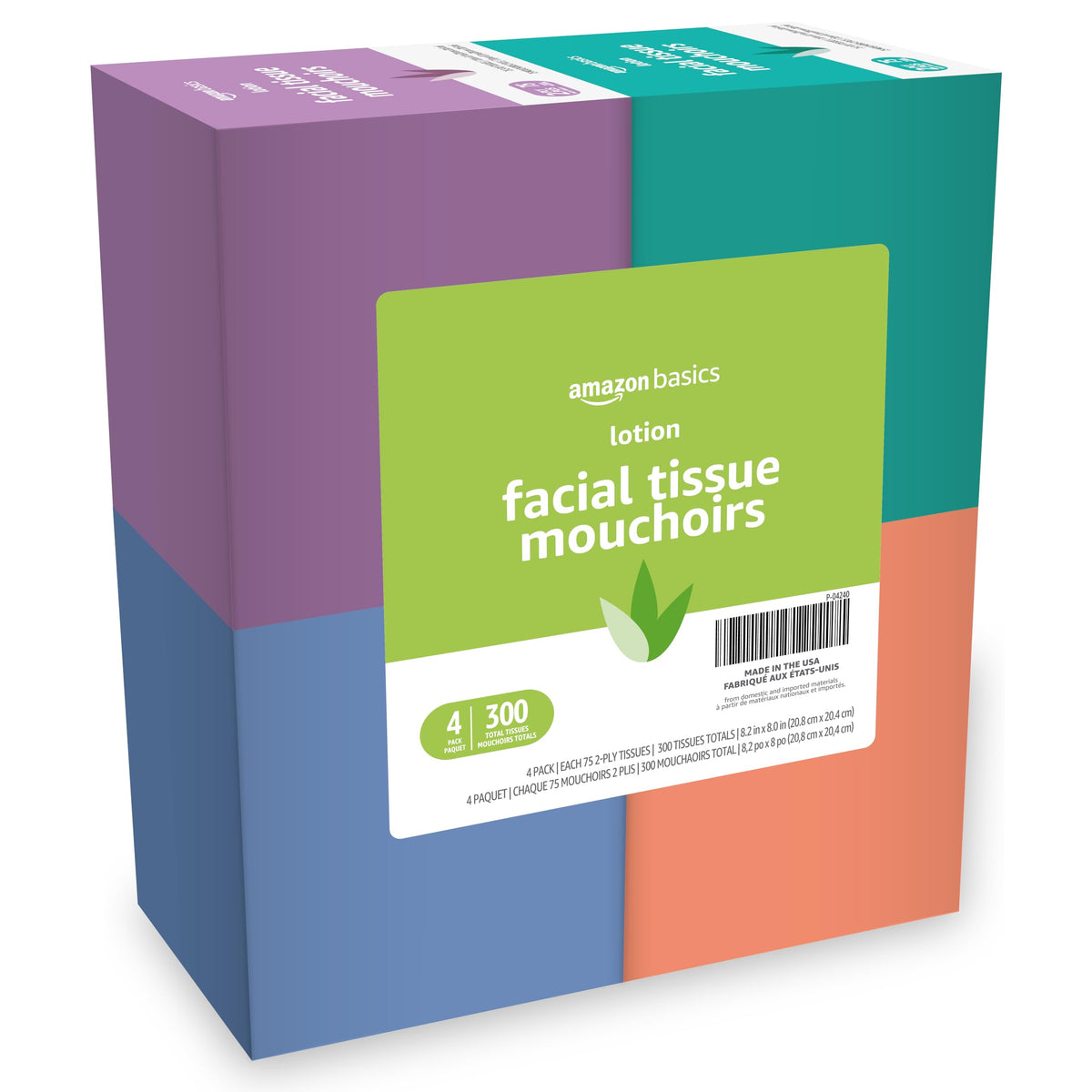2-Ply Lotion Facial Tissues 300 Count 4 Boxes G728