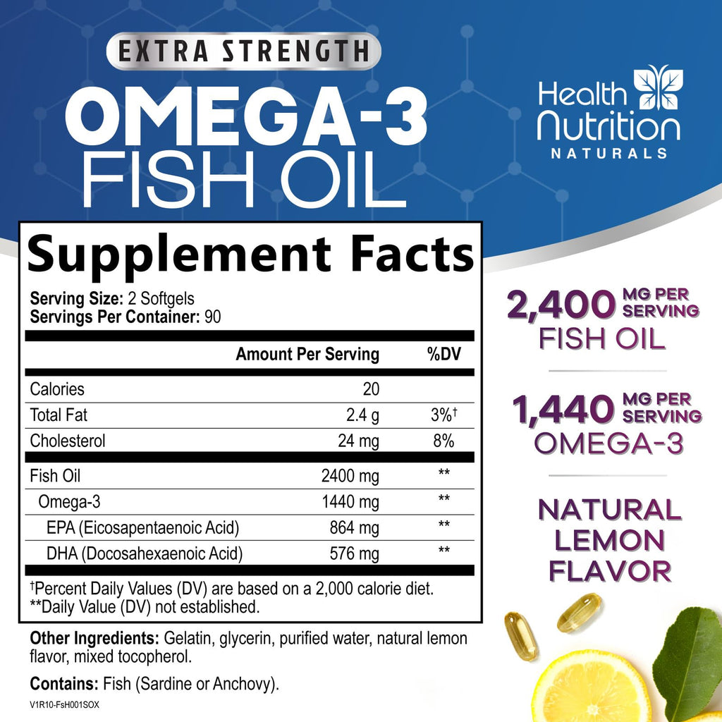 Omega 3 Fish Oil 2400mg Softgels R876356