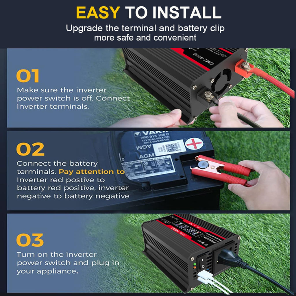 12V Off-Grid Solar Panel Kit with Inverter & Charge Controller O544