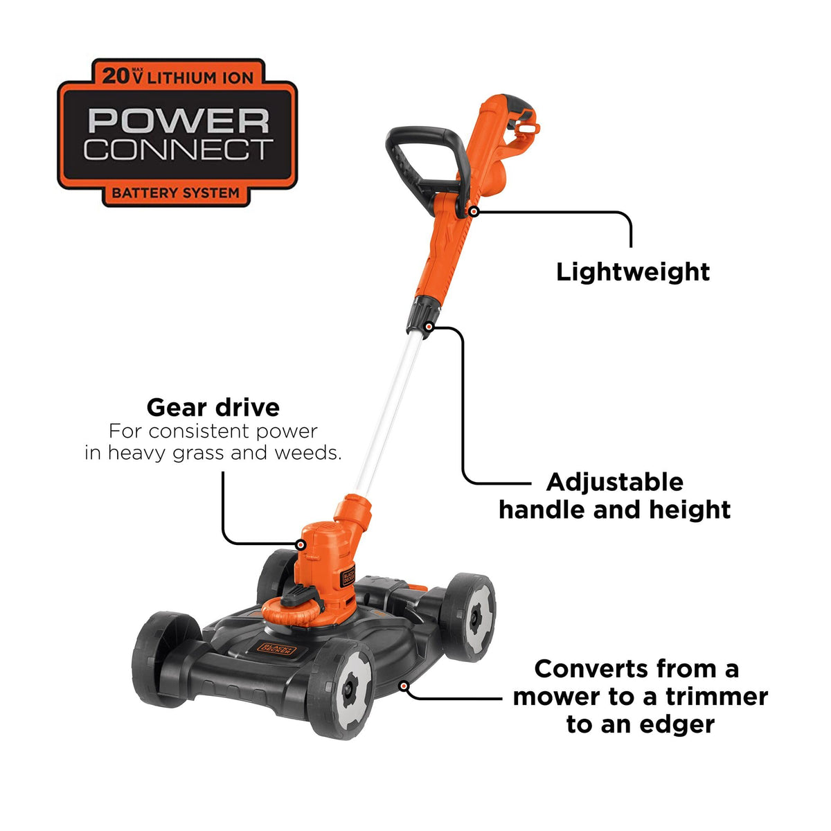 3-in-1 String Trimmer/Edger & Lawn Mower, 6.5-Amp, 12-Inch, Corded B166231