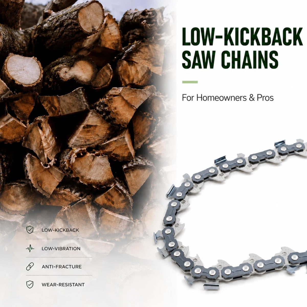 24 Inch Chainsaw Chain 3/8 Pitch .050" Gauge 84 Drive Links Full Chisel W2927