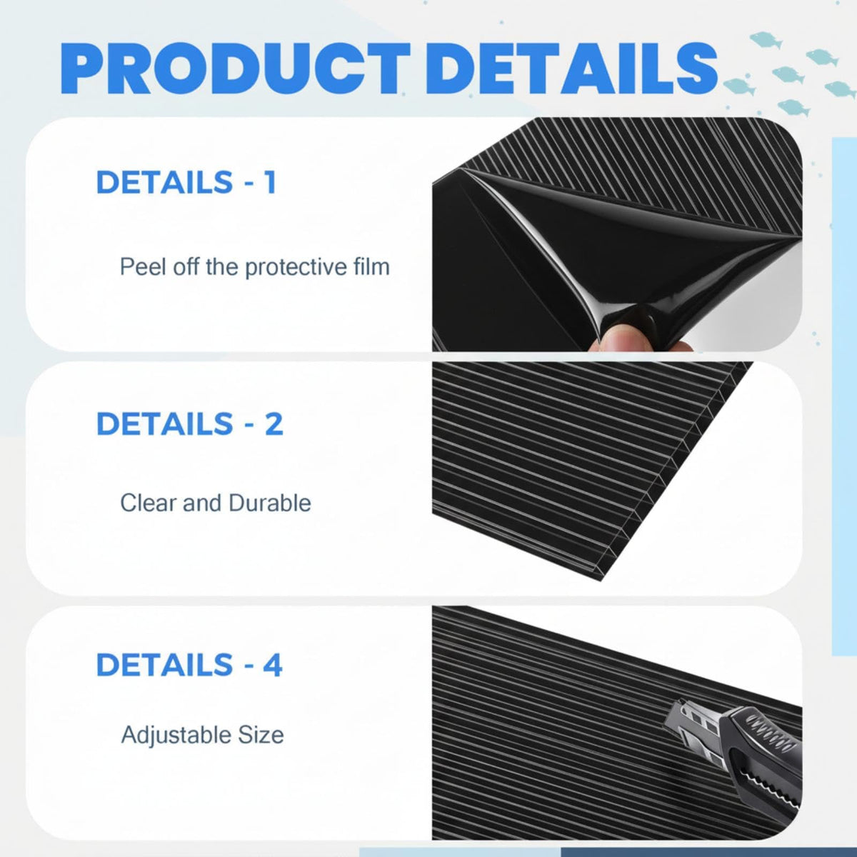 Aquarium Lid with LED Light 29 x 11.38 x 0.12 Inch N1898