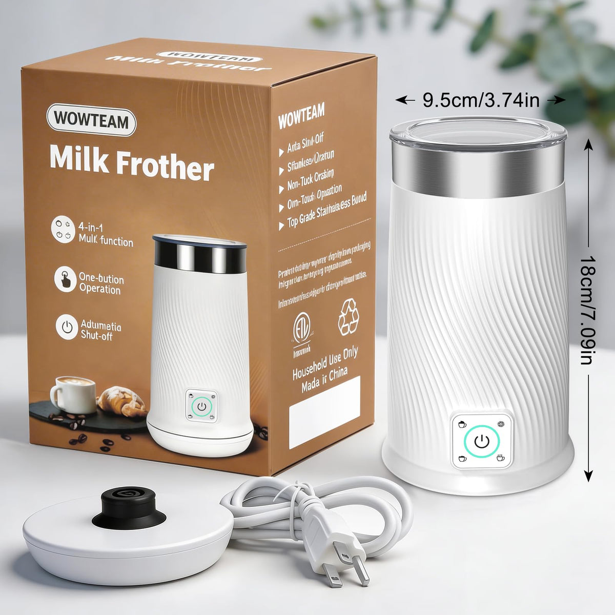 4-in-1 Electric Milk Frother S18291