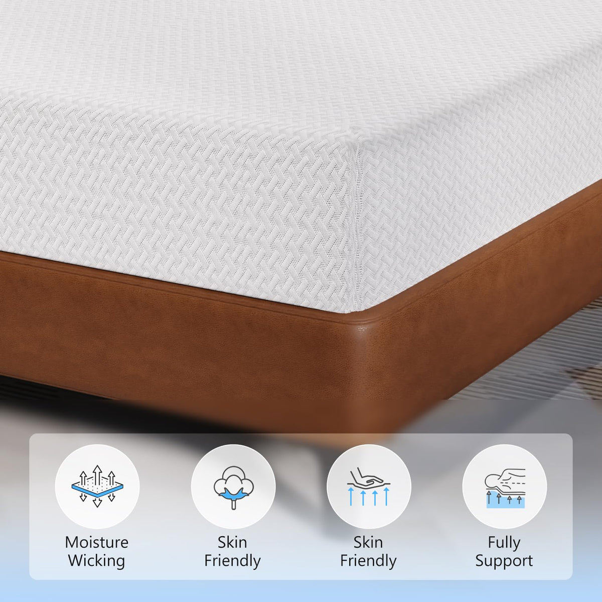 6 Inch Green Tea Cooling Gel Memory Foam Twin Mattress O91500