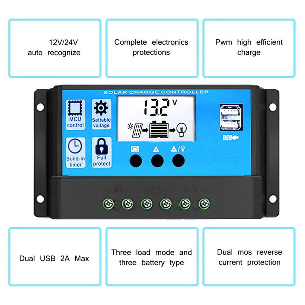 12V Off-Grid Solar Panel Kit with Inverter & Charge Controller O544
