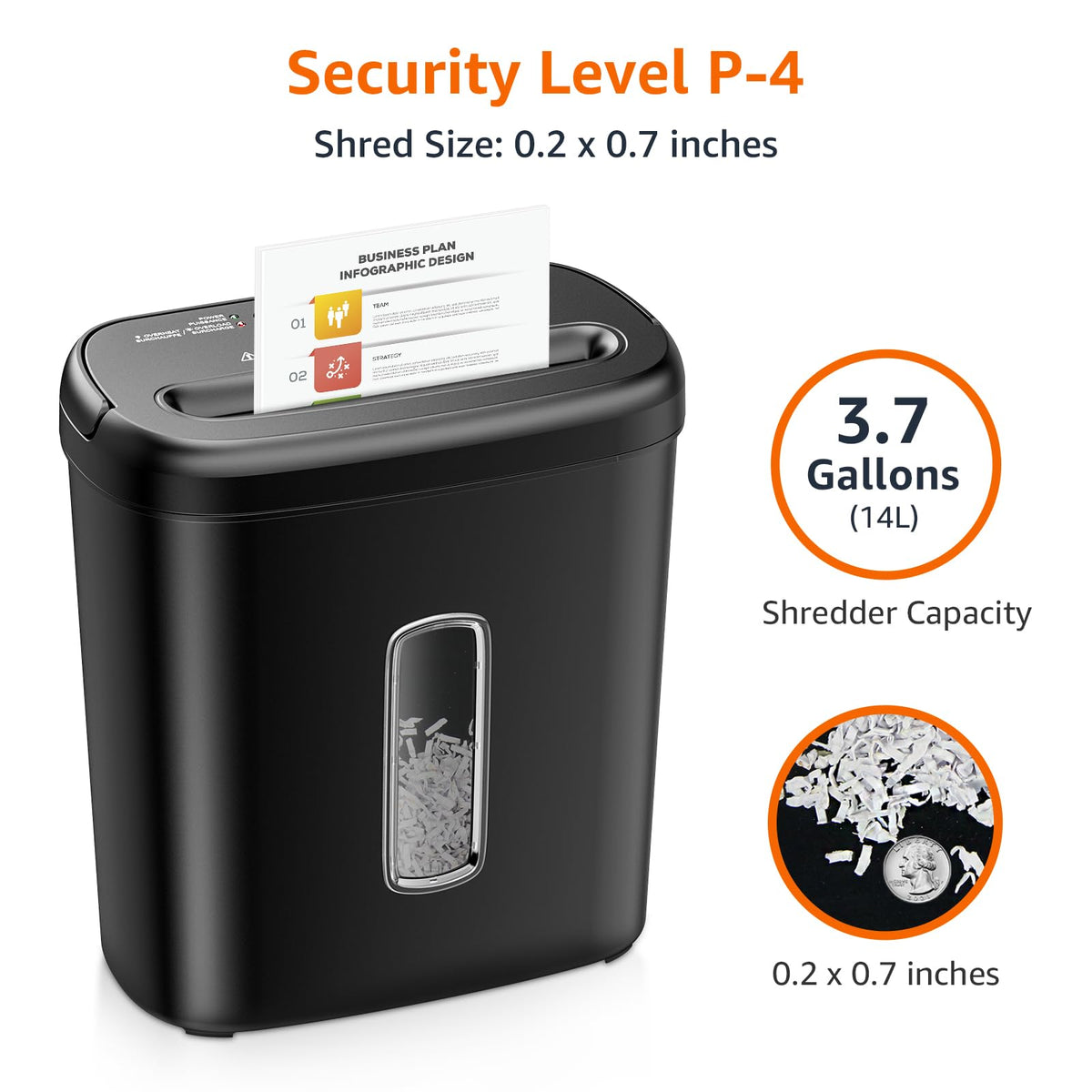 8-Sheet Cross Cut Paper and Credit Card Shredder R370