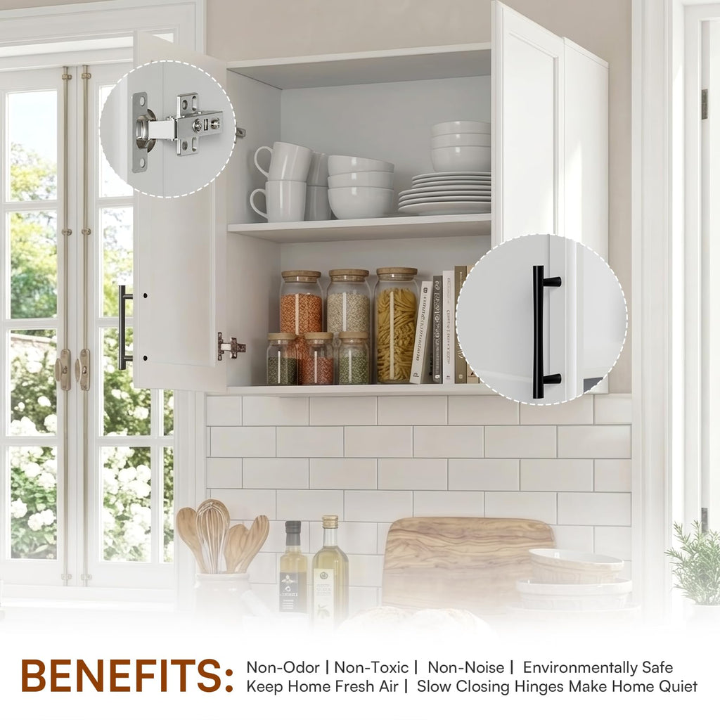 47.2" W Off White Wall Mounted Cabinet with Adjustable Shelf G368