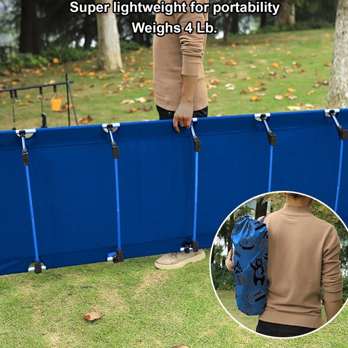 Blue Portable Folding Kids Camping Cot W374