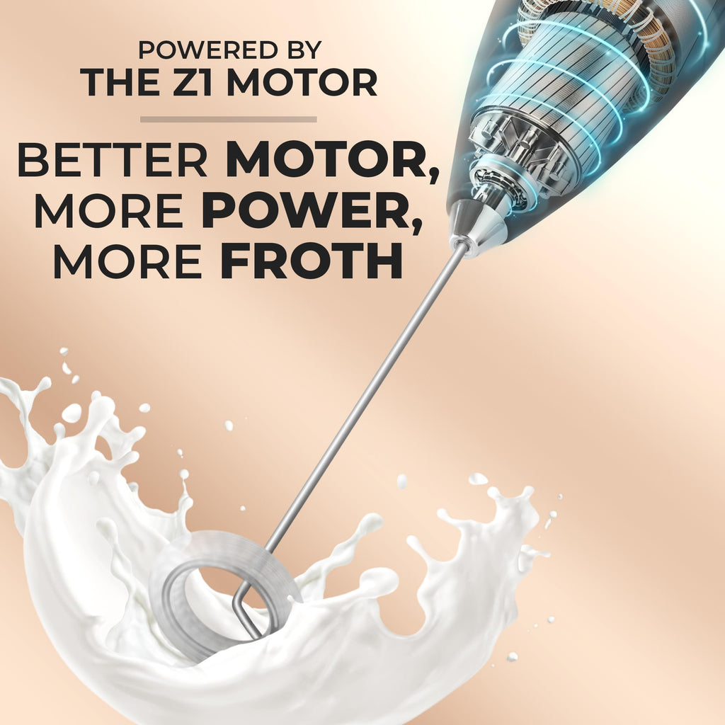 Black Handheld Electric Milk Frother N62534