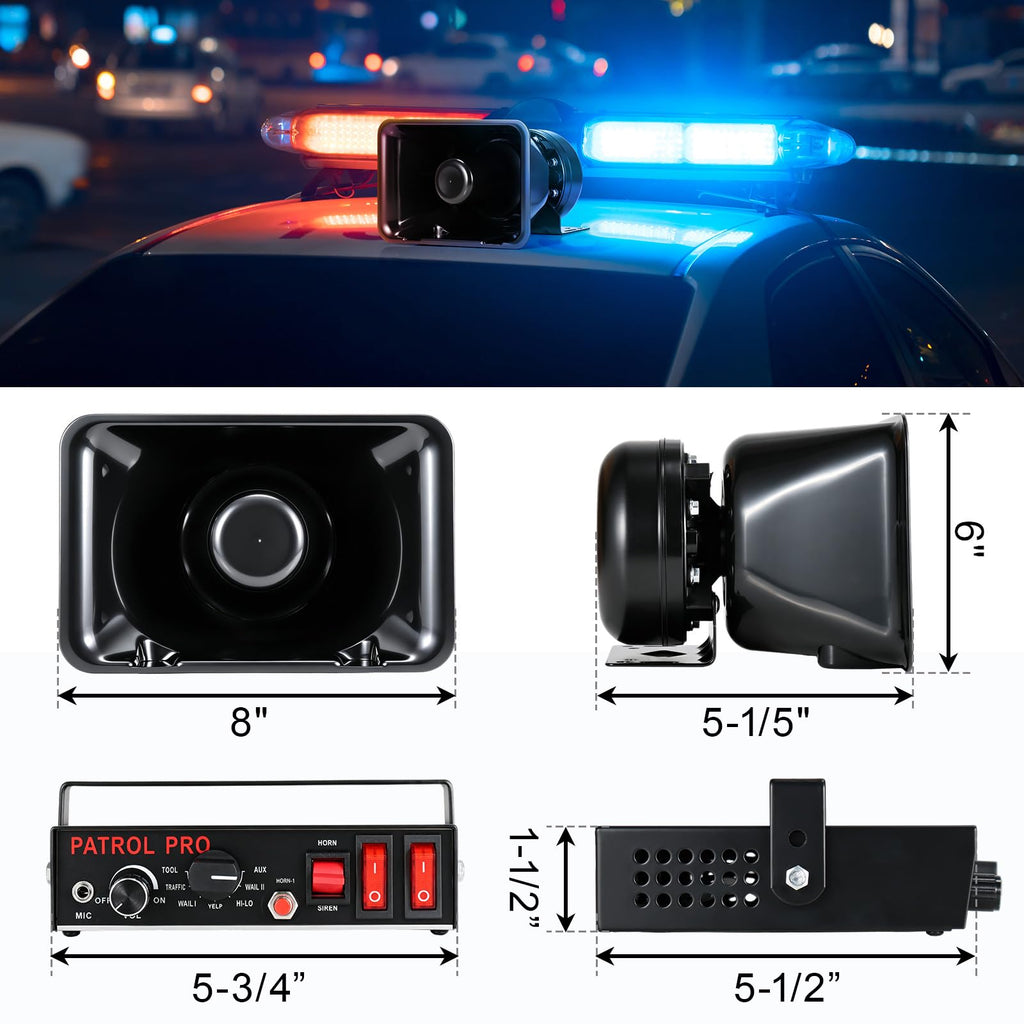 Police Siren PA System with Handheld Mic R65819